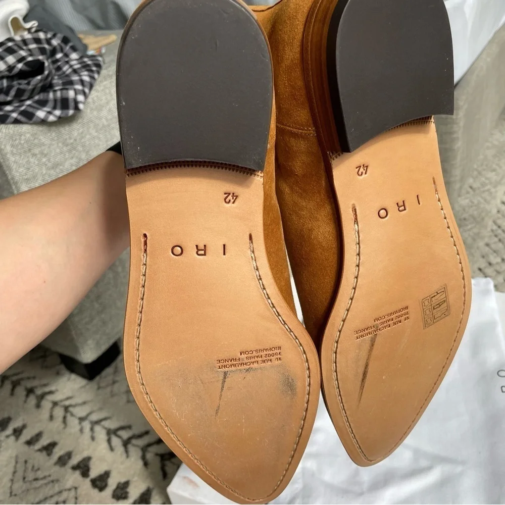 IRO Men’s Chelsea Boots in Camel Size 42 EUR Like New - Picture 6 of 15